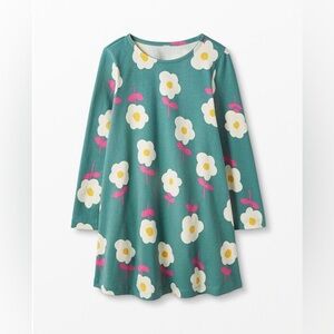 HANNA ANDERSSON Swing Pocket Twirl Dress in Soft Sage Floral Size 120 US 6-7